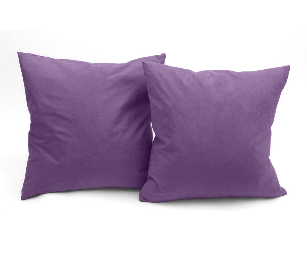 Microsuede Deco Pillow - 18x18 - Feather And Down Filled Pillows - Pack of 2 - Light Purple