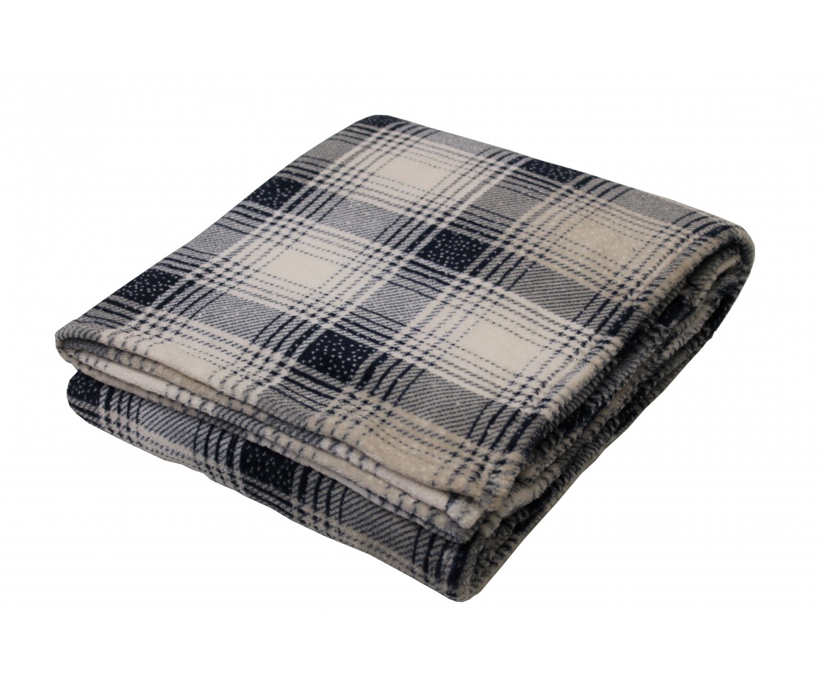 The Cabin Throw Blue Plaid
