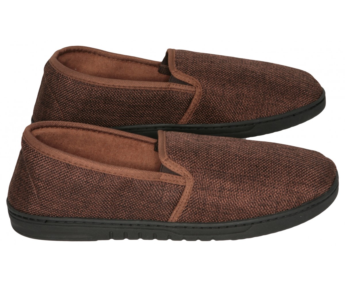 DeluxeComfort.com Deluxe Comfort Mens Memory Foam Slipper, Size 11-12 - Suede Vamp Checkered 