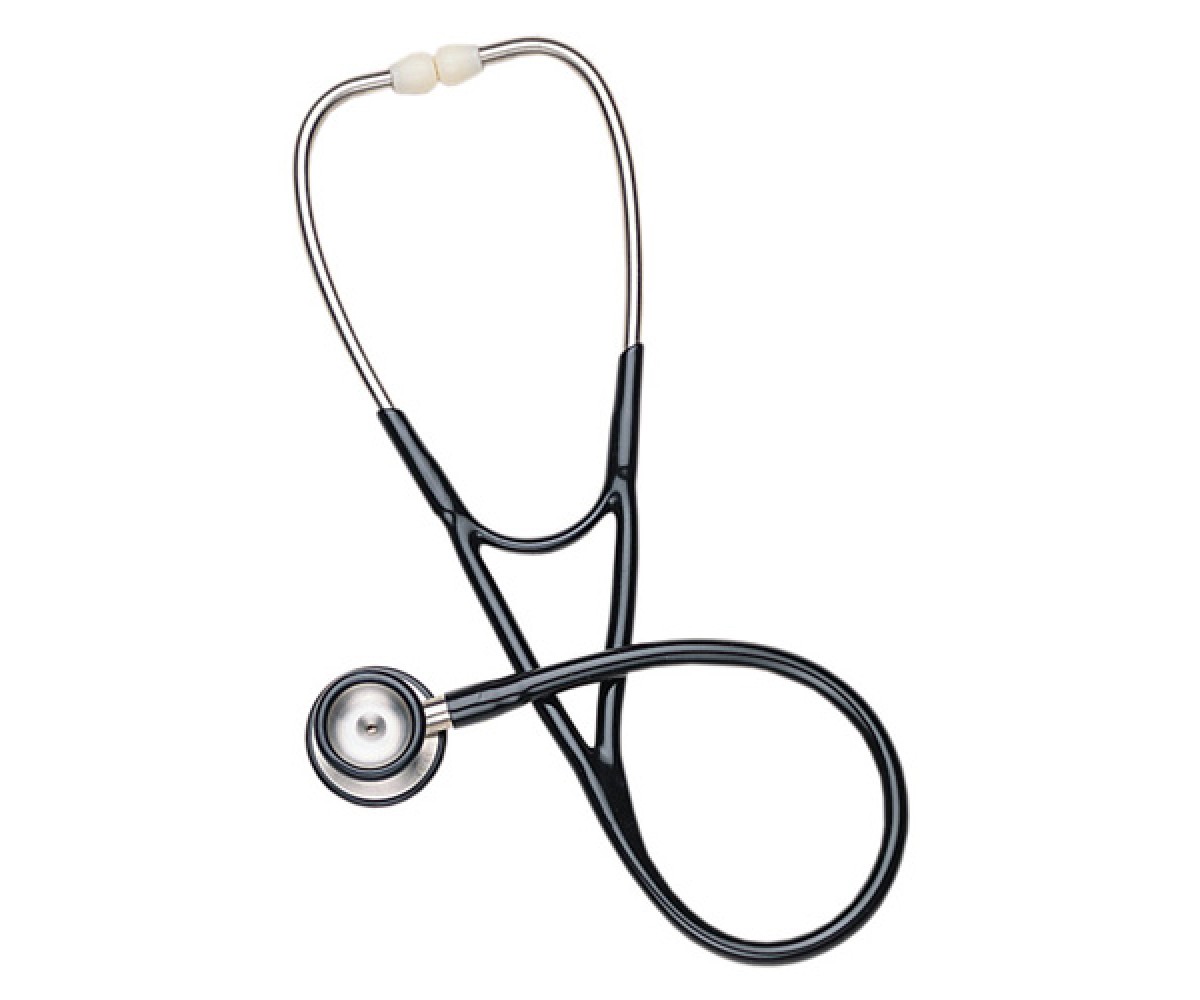 Signature Series Stainless Steel Cardiology Stethoscope, Black - Adult