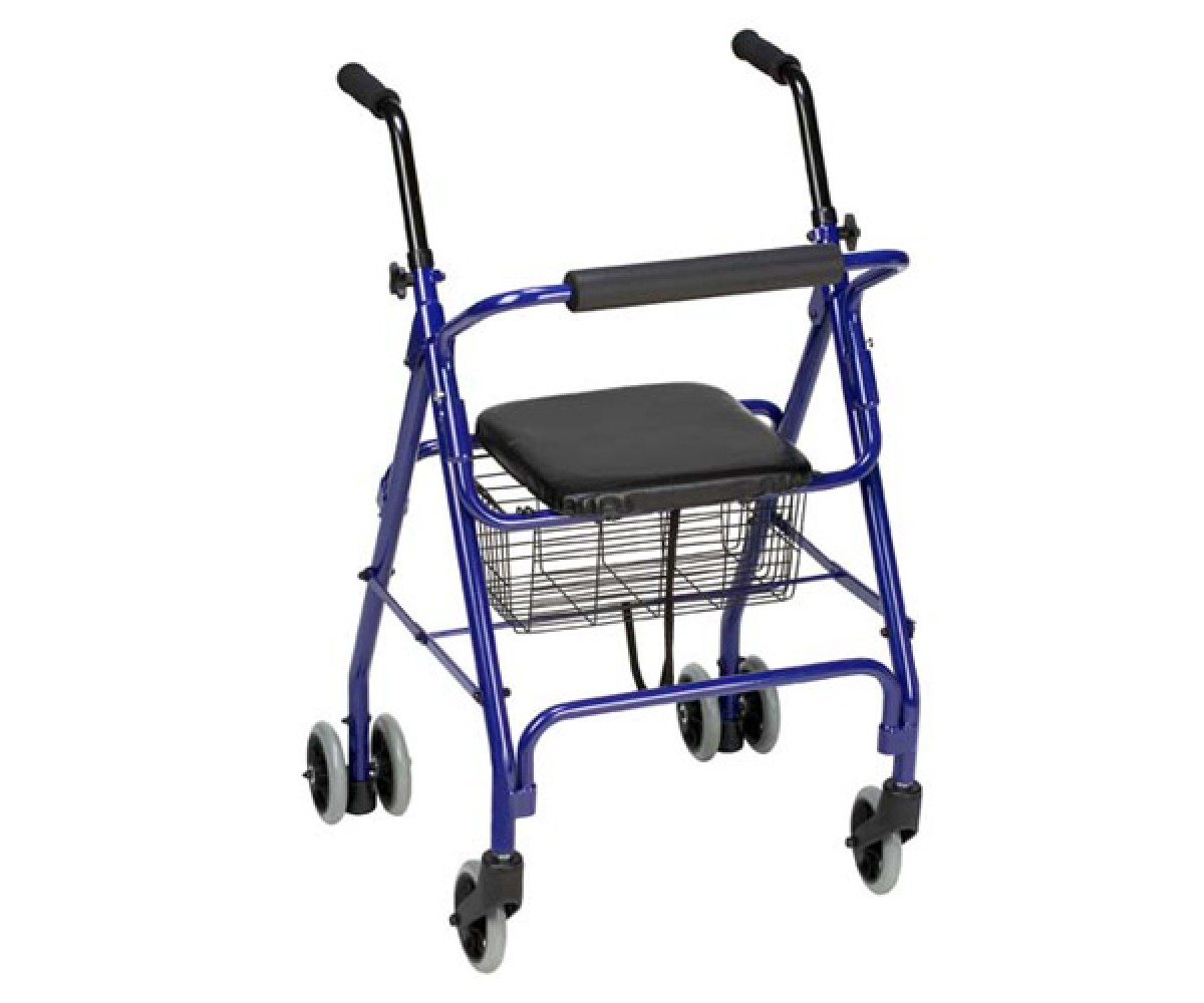 Aluminum Rollator with Weight-Activated Brakes