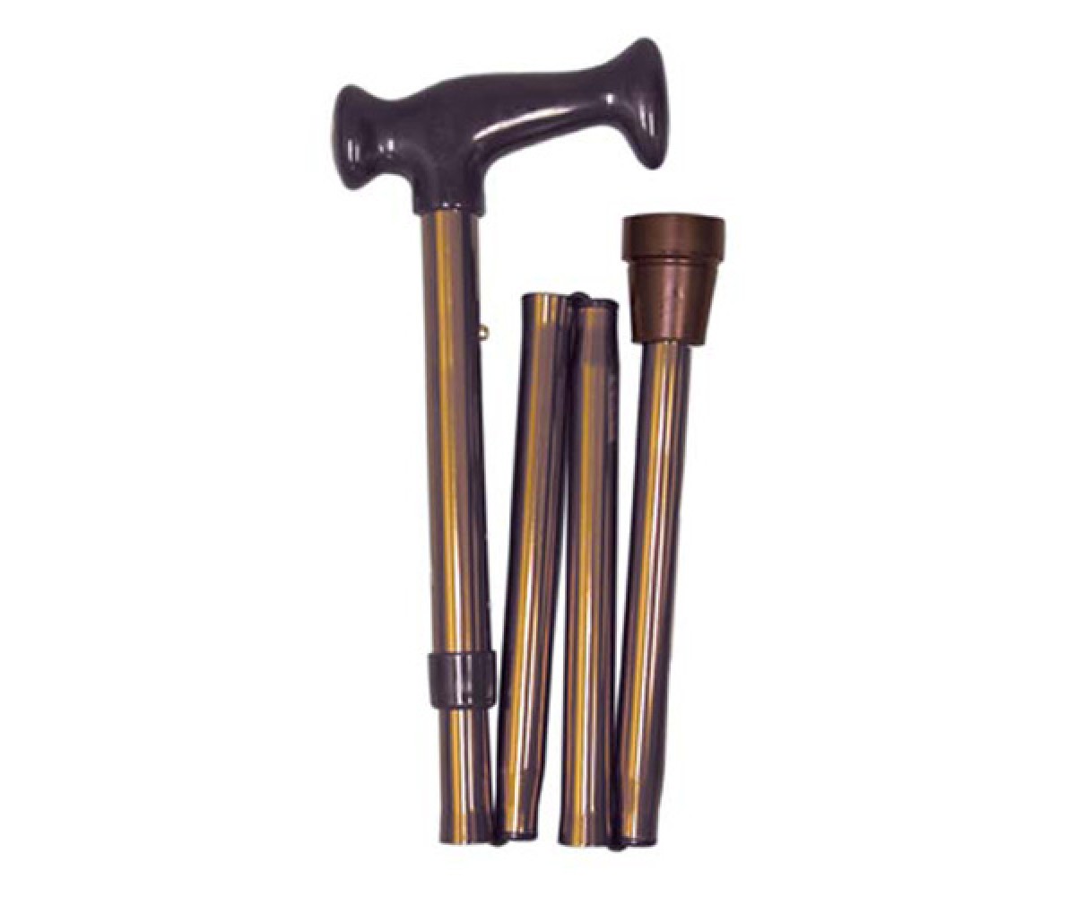 Adjustable Folding Cane W Ergonomic Handle
