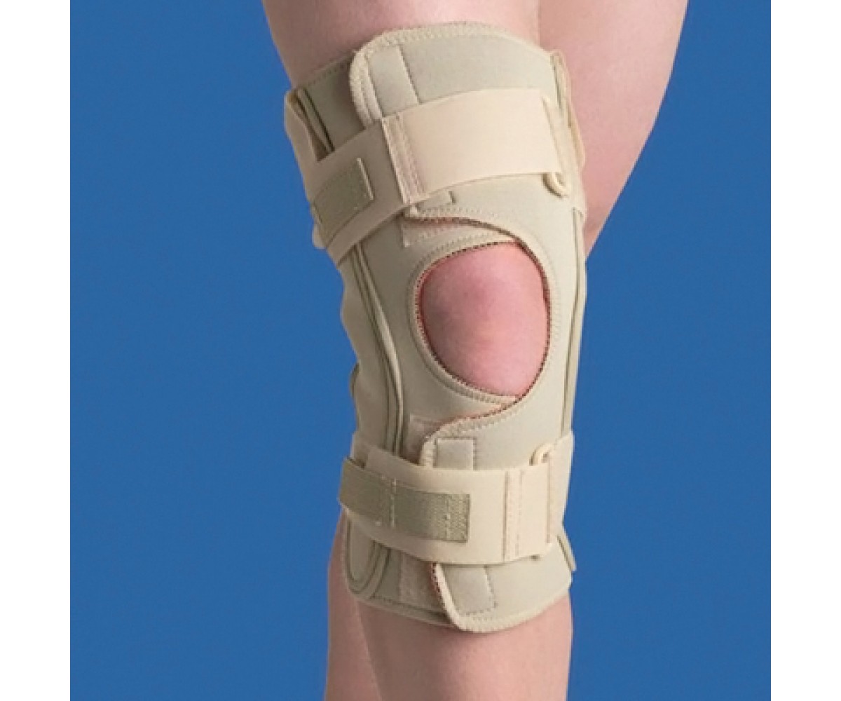 Hinged Knee Wrap Dual Pivot Beige