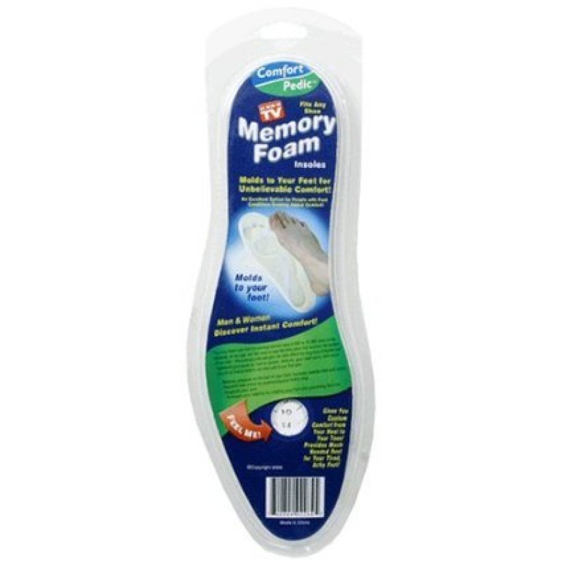 1 Pair Memory Foam Shoe Insoles -- As seen on TV [Health  and Beauty]