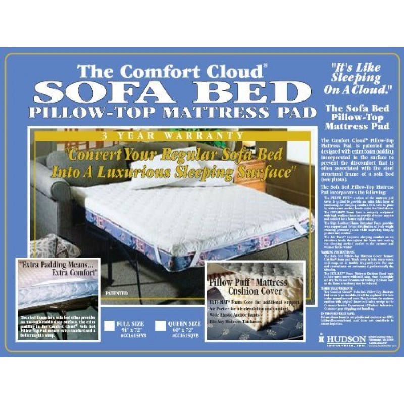 foam Sofabed Pad Queen (white) (2"h X 60"w X 72"d)