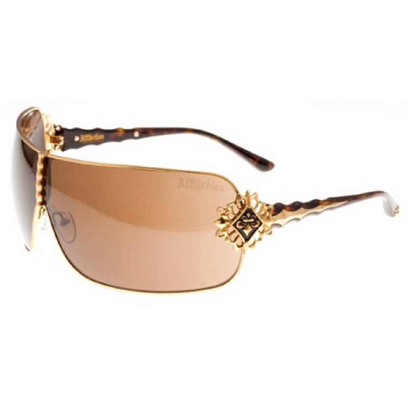 DeluxeComfort.com Affliction AFS Boomer Sunglasses Tortoise/Rose Gold