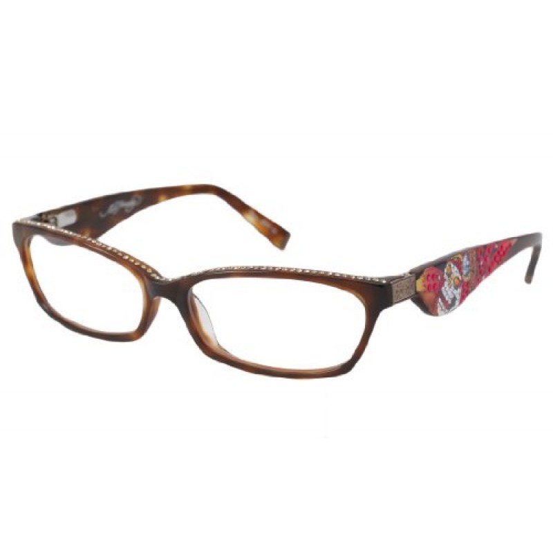 DeluxeComfort Ed Hardy Reading Glasses EHR 203 Tortoise Ed Hardy 203 Tortoise EHR203TRT200