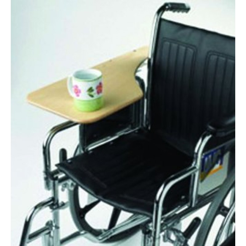 Wheelchair Tray HalfLap Wood FlipAway for Desk Arm