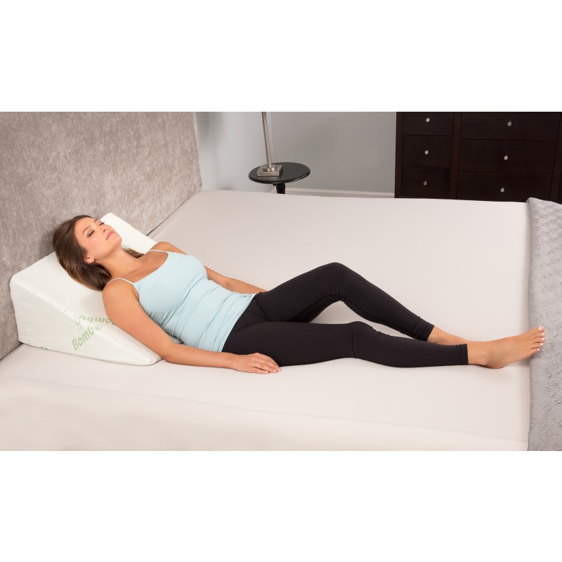 Deluxe Comfort Bamboo Acid Reflux Wedge 10" Triangle