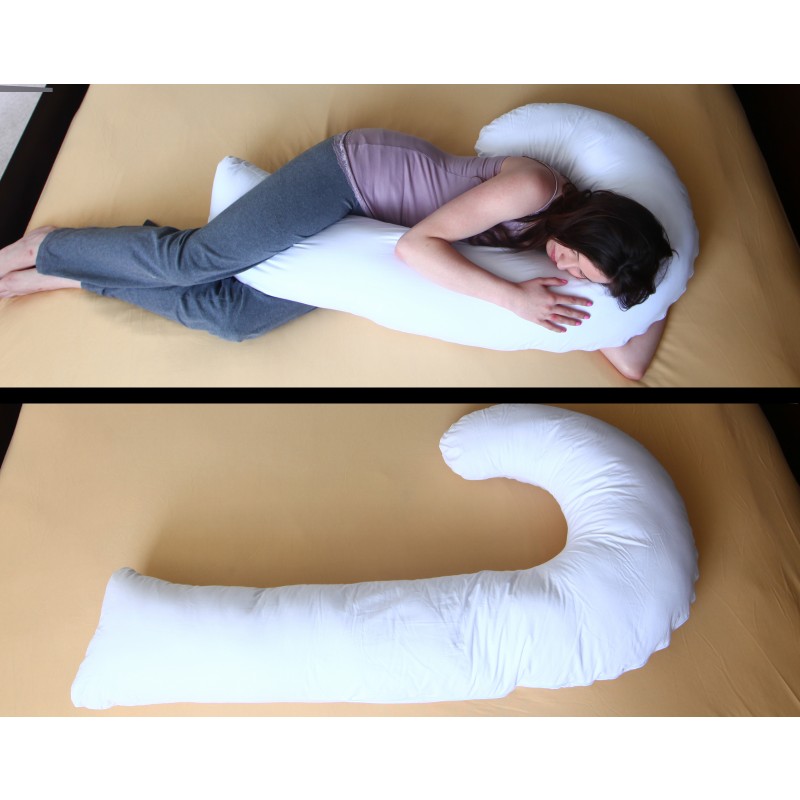 J Shaped Full Body Length Pillow for Great Side Sleeping Black BWGHBH Comfort Body Pillow