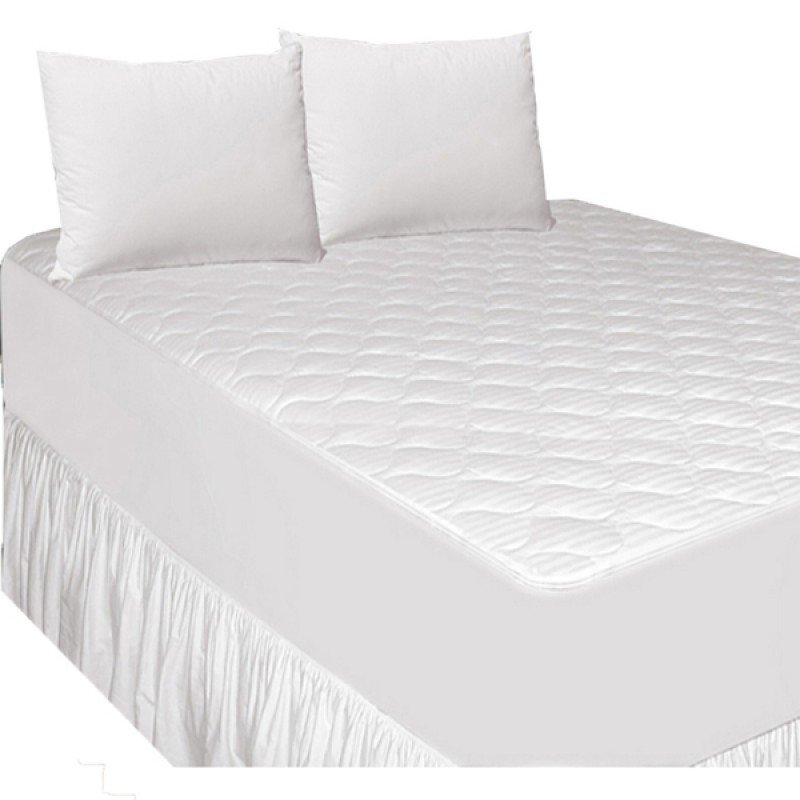 DeluxeComfort.com Deluxe 100% Cotton Damask Stripe Mattress Pad - Full Size