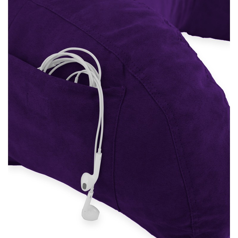 DeluxeComfort.com Microsuede Bedrest Pillow - Purple - Bed ...