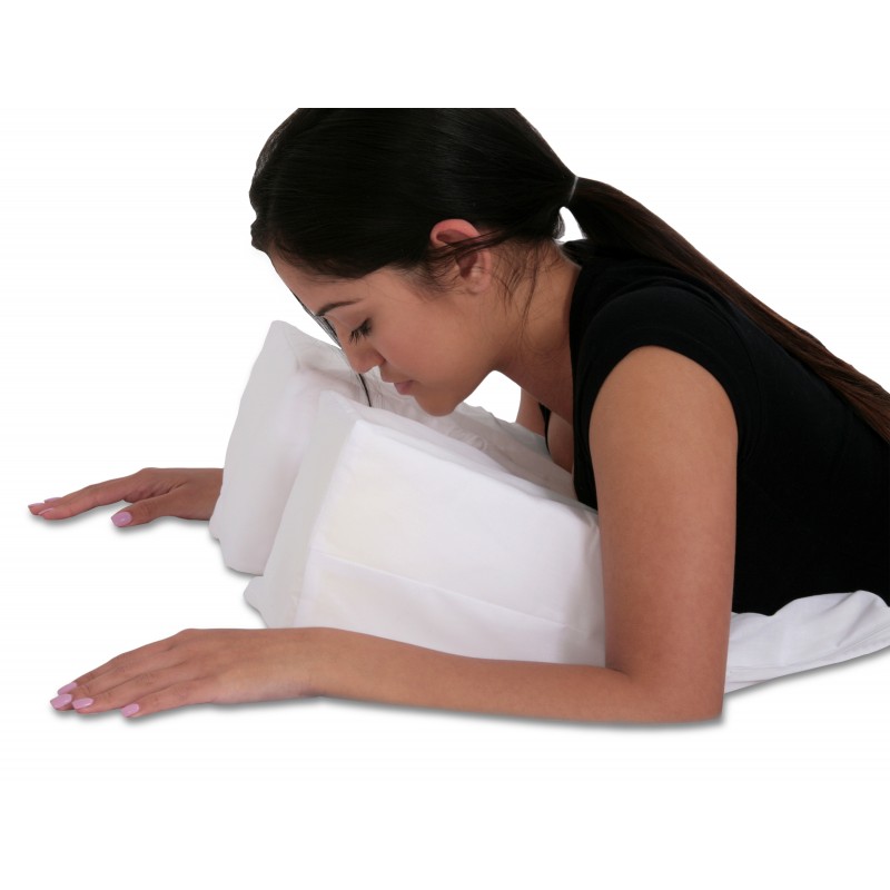 DeluxeComfort Stomach Sleeper Face Down Pillow Large 14 x 29 x 6 to 2.5 inch