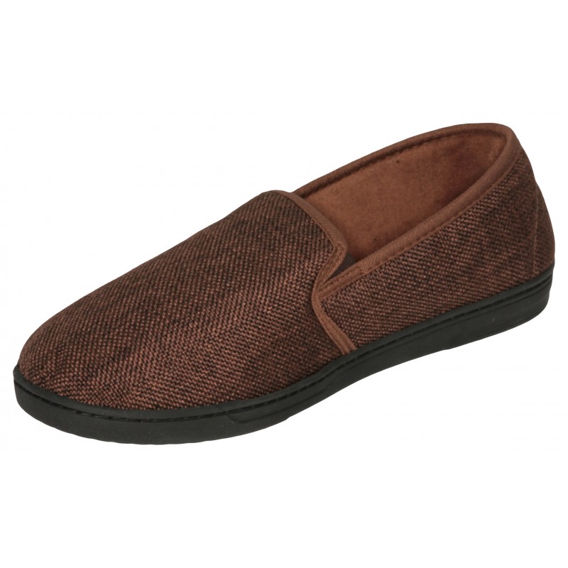 DeluxeComfort.com Deluxe Comfort Mens Memory Foam Slipper, Size 11-12 - Suede Vamp Checkered 