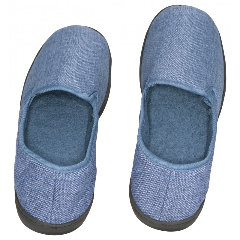 DeluxeComfort.com Deluxe Comfort Mens Memory Foam Slipper, Size 9-10 - Soft Linen 120D SBR 