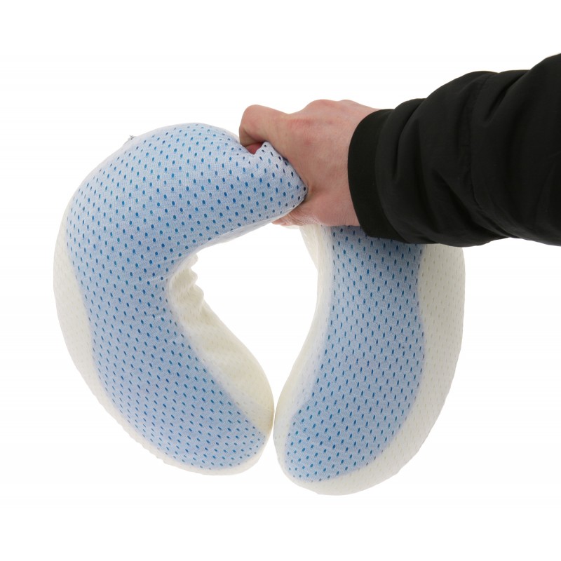 Deluxe Comfort Cool Gel Memory Foam UFO Travel Pillow Cooling Gel Fiber