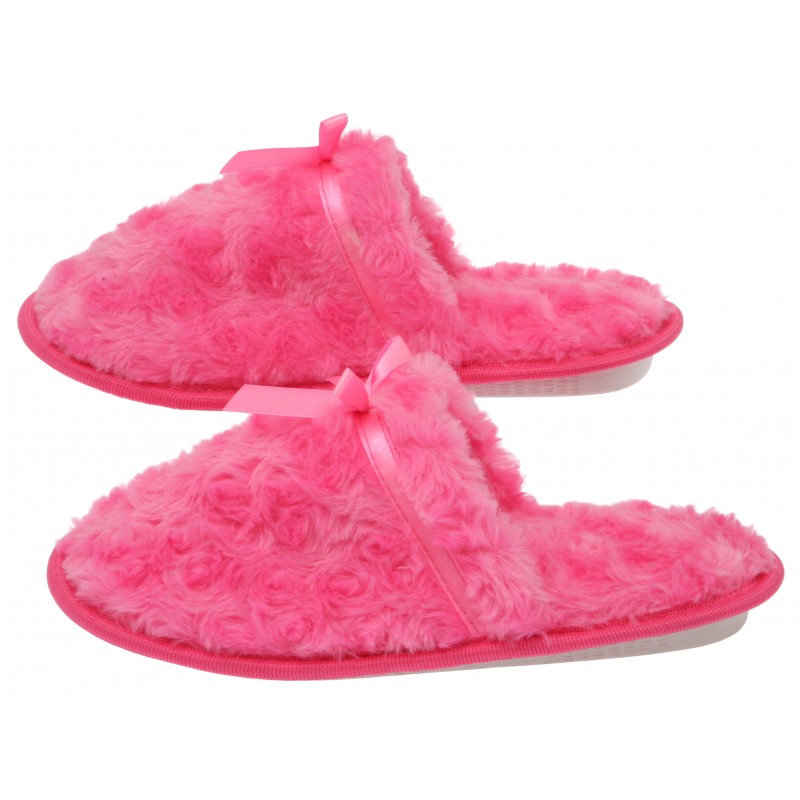 DeluxeComfort.com Womens Fuzzy Fleece Slip-On Memory Foam House ...