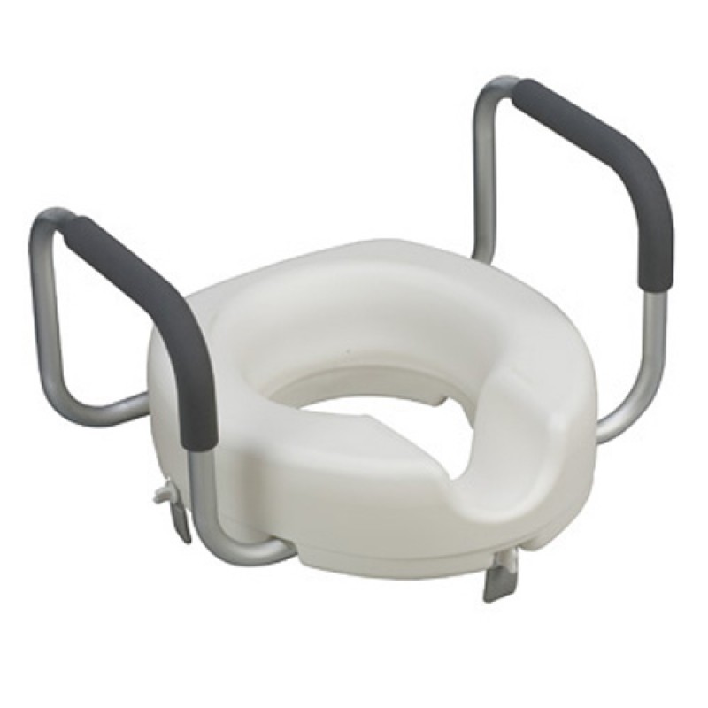 Locking Raised Toilet Seat w/ Arms