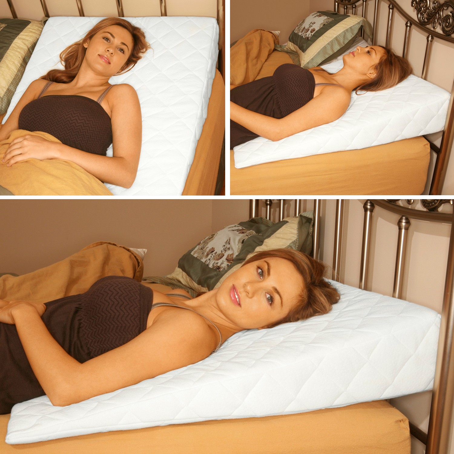 DMI Bed Wedge Ortho Pillow for Leg Elevation, Sciatica, Pregnancy