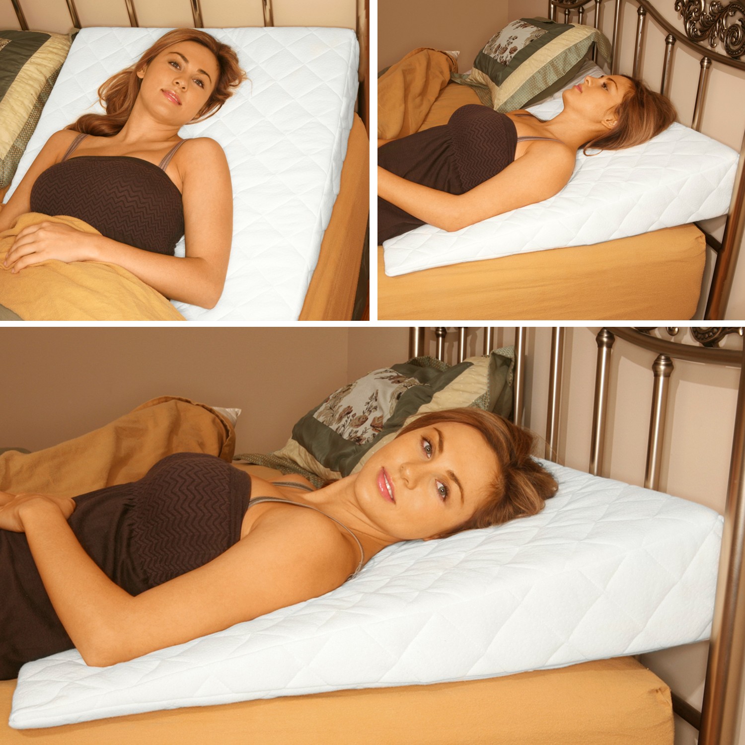 Comfort Wedge Bed Reading Pillow Back Pain Relief Pillow Bed Rest