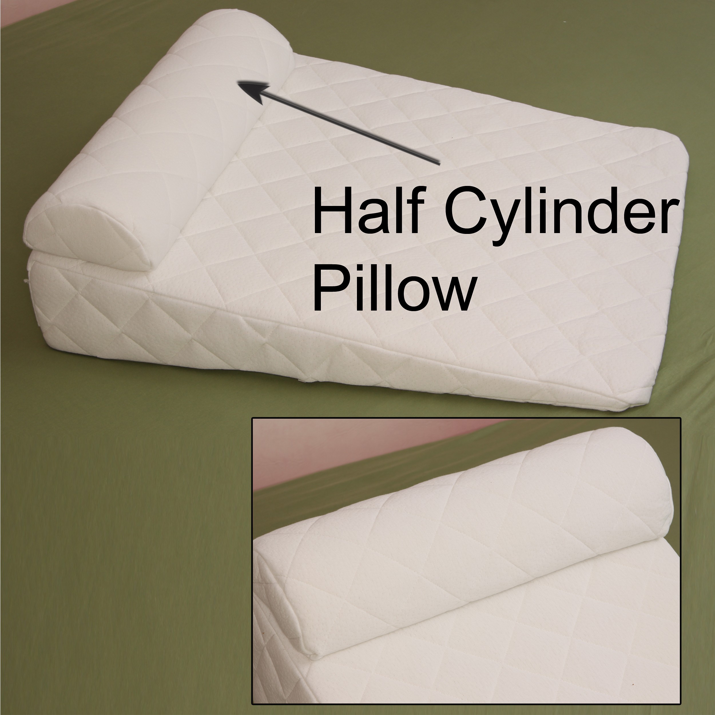 Deluxe Comfort Half Moon / Cylinder Memory Foam Pillow