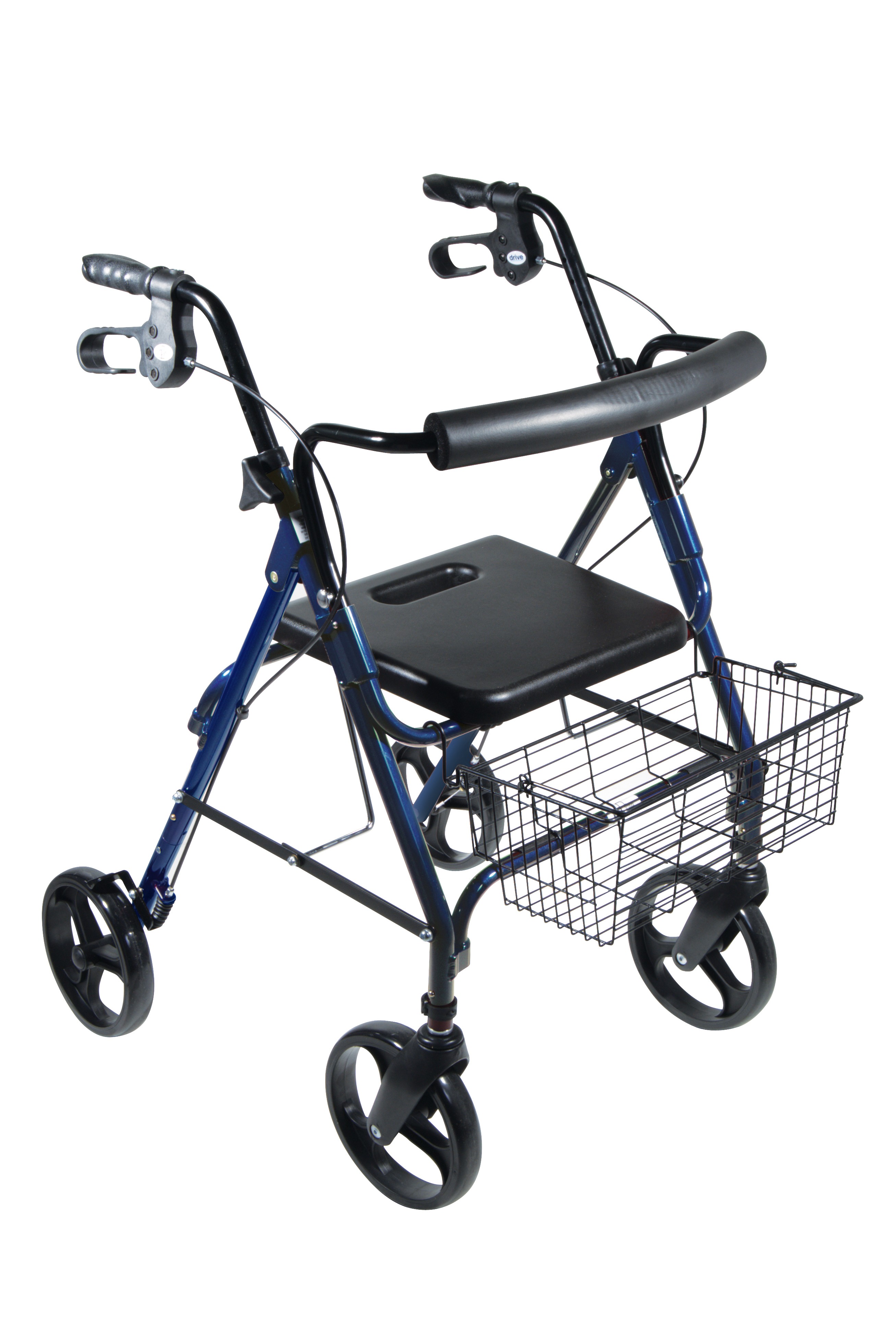 DLite Blue Rollator Walker with 8" Wheels and Loop Brakes
