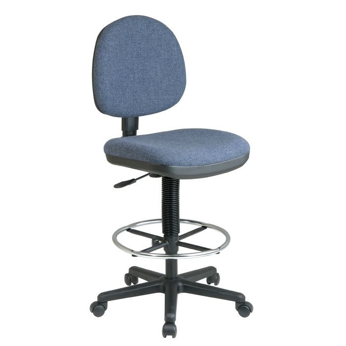Lumbar Support Drafting Chair. Fabric Seat and Back