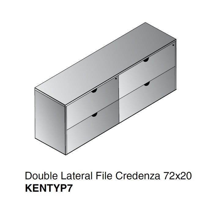 Kenwood Double Lateral File Credenza 72"X20"