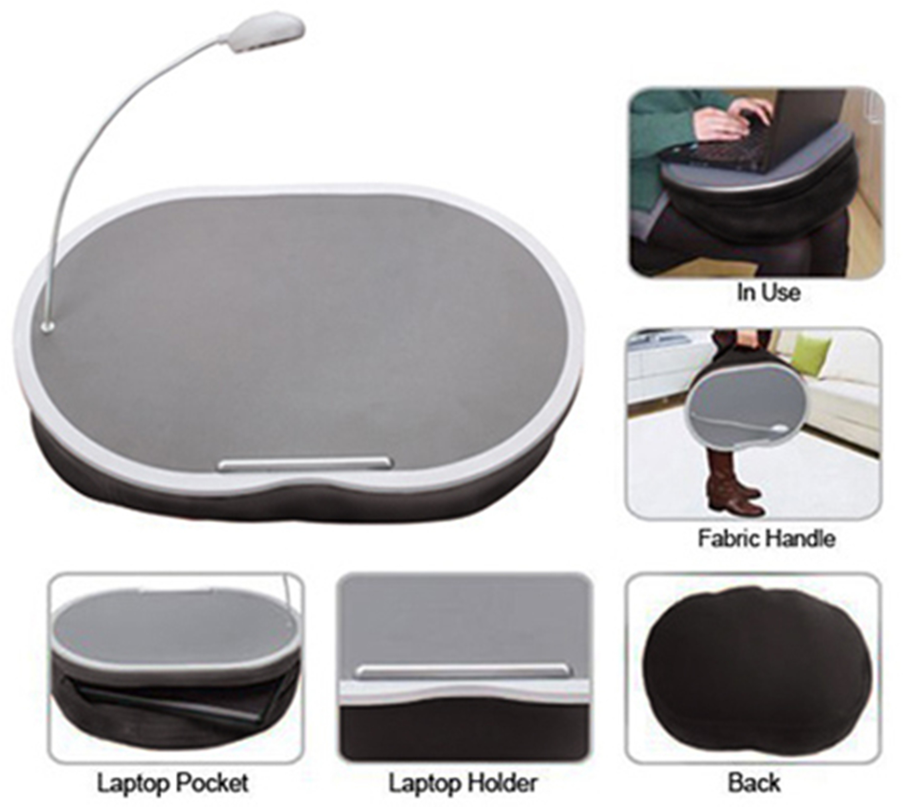 Laptop Lap Desk, Lightweight Portable Laptop Desk with Pillow Cushion