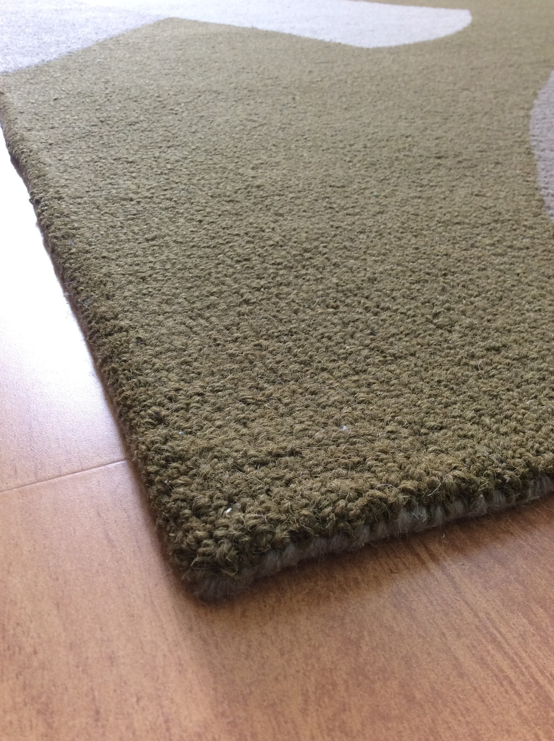Handmade Wool Modern Green/ Brown 5' x 8' lt1222 Area Rug