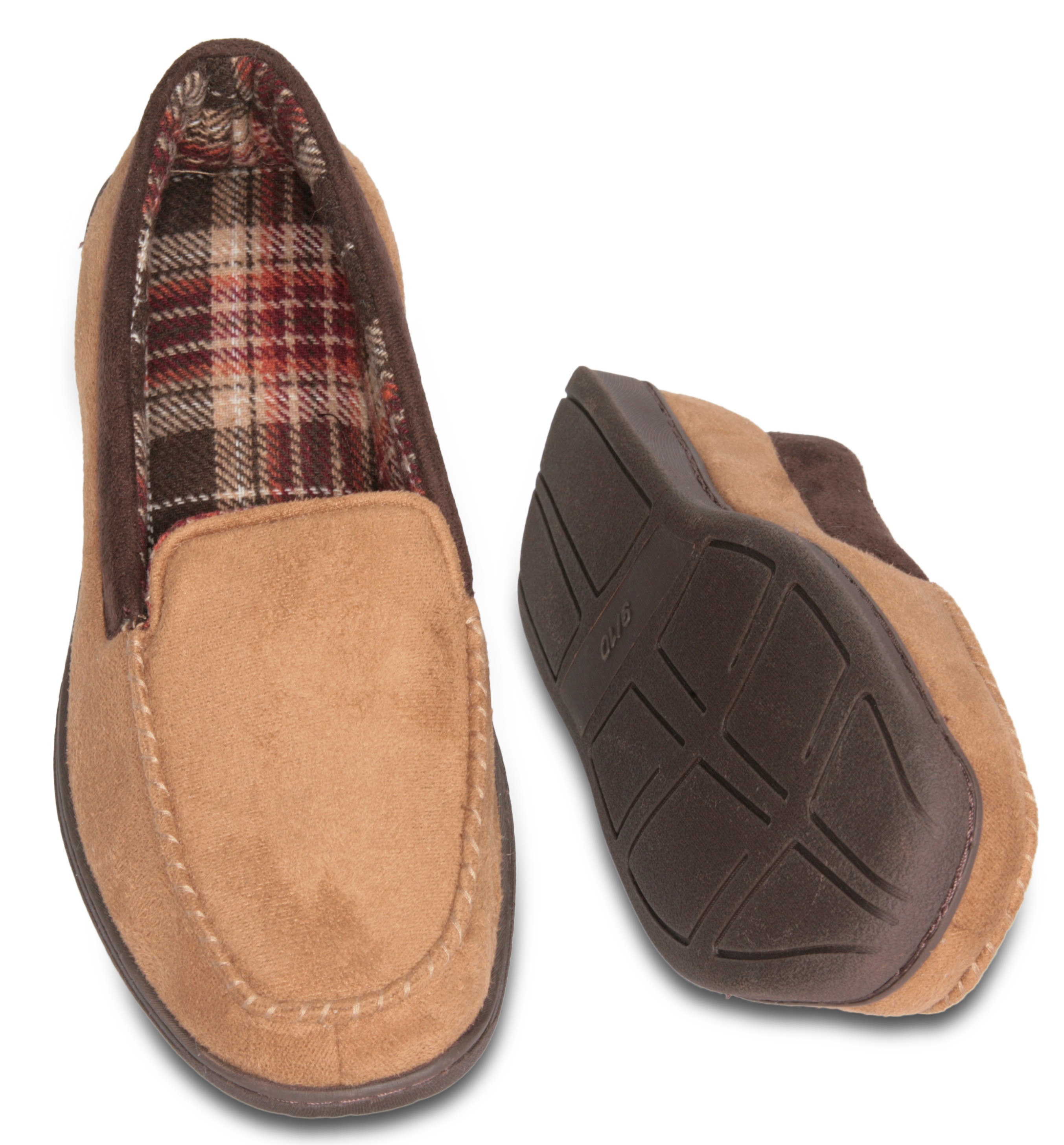 Fleece-Lined Suede Loafer Slippers