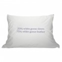 Down Pillow - 25/75 Goose Down and Feather Pillow White