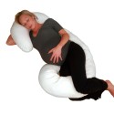 Deluxe Comfort Body Pillow - Total Body Length - Prenatal Pregnancy Pillow - Superior Comfort - Body Pillow, White