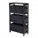 Winsome Wood Capri 3-Section M Storage Shelf - 92251 ,Espresso/Black