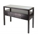 Winsome Copenhagen Console Table with Glass Top And 2-Drawer