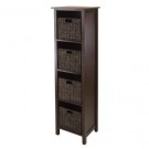 Winsome Granville 5 Piece Storage Shelf with 4 Foldable Baskets