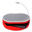 Portable Lap Desk With LED Lamp, 18" x 15" - Handy Zippered Storage For Laptop Computer - Adjustable LED Work Light - Light Weight Travel Workstation
