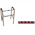 Single Button Folding Walker - Red Hat