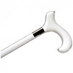 Clear Lucite Cane With Derby Handle - Clear