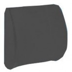 Softeze Memory Foam Lumbar Cushion w/Grey Polycotton Cover - L 13" x H 5" x W 13"