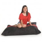 Jaxx Pillow Lounger Jr Three-In-One Foam Filled Beanbag Chair in Black