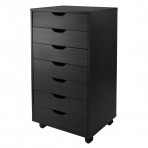 Winsome Wood 10792 Halifax Cabinet With Seven Drawers - 20792 ,Black