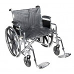 Wheelchair Std Dual-Axle 24 w/Removeble Desk Arms & ELR