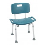 Teal Bathroom Safety Shower Tub Bench Chair with Back