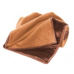 Love Blanket - Spice up Love Life with Tangerine Shag/Brown Satin