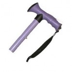 Adjustable Travel Folding Cane With Comfort Grip Handle - Purple