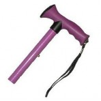 Adjustable Travel Folding Cane With Comfort Grip Handle - Fuchsia