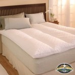 Gusseted Quilt Top Baffle Channel Featherbed - Luxury Bedding Featherbed - Queen