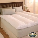 Gusseted Quilt Top Baffle Channel Featherbed - Luxury Bedding Featherbed - King