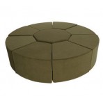 Moz Octagon Foam Seating - Microsuede Olive